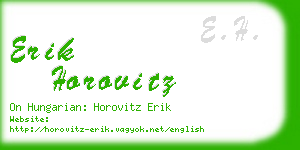 erik horovitz business card